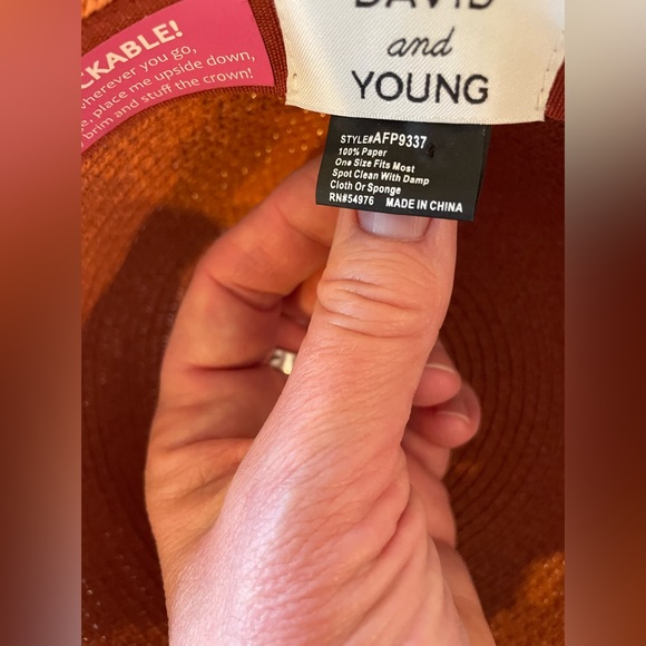 David and Young Accessories David And Young Wide Brim Hat Clay